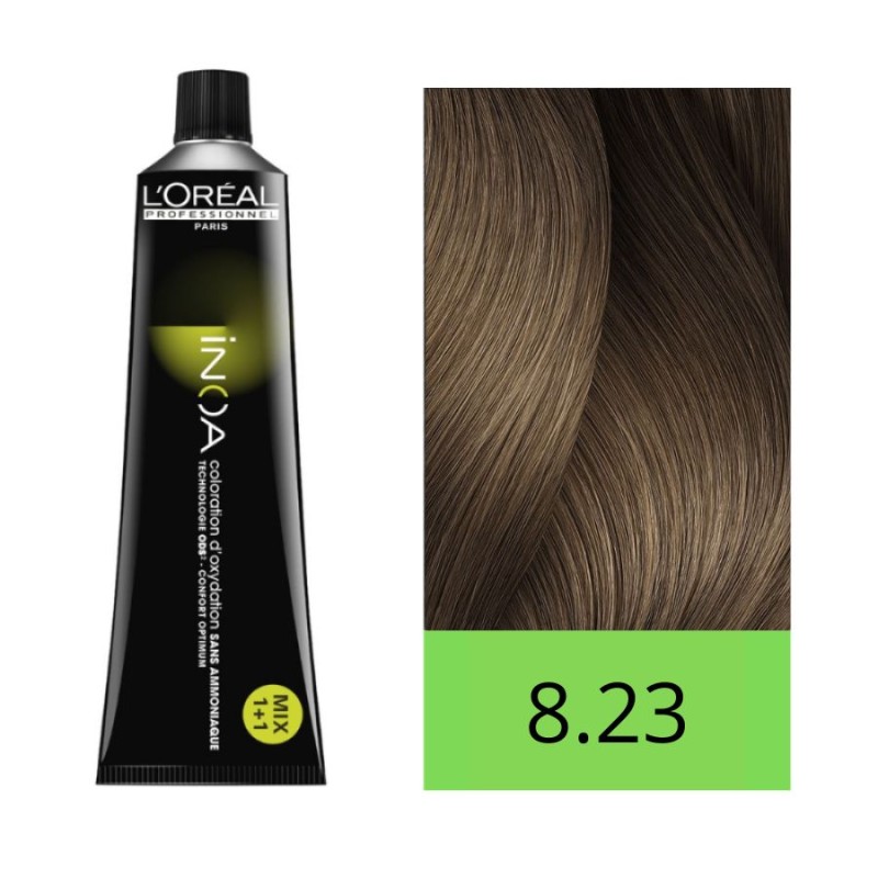 L'Oréal Tinte Inoa Sin Amoniaco nº 8.23 Rubio Claro Irisado Dorado 60 gr