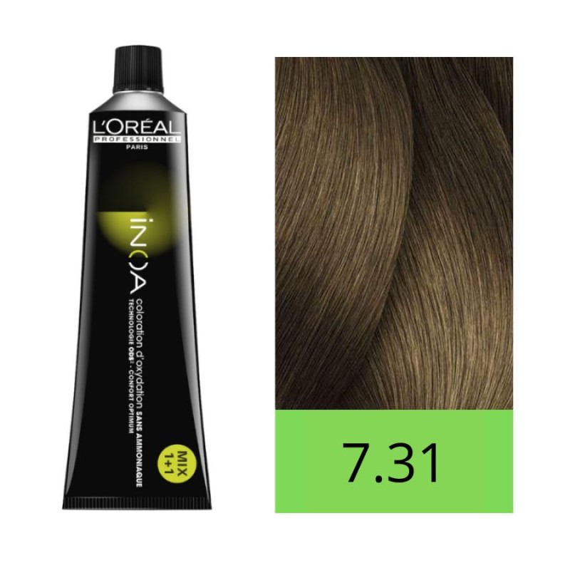 L'Oréal Tinte Inoa Sin Amoniaco nº 7.31 Rubio Dorado Ceniza 60 gr