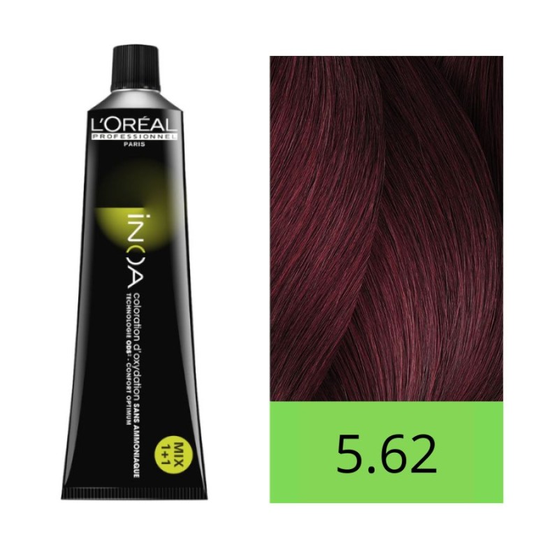 L'Oréal Tinte Inoa Sin Amoniaco nº 5.62 Castaño Claro Rojo Irisado 60 gr