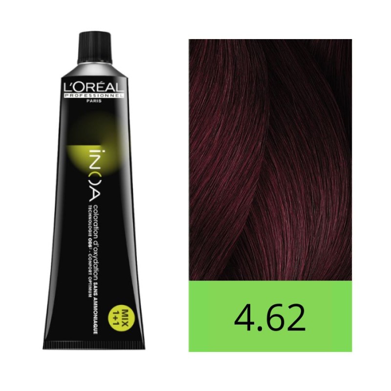 L'Oréal Tinte Inoa Sin Amoniaco nº 4.62 Castaño Rojizo Irisado 60 gr