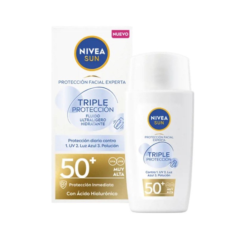 Nivea Sun Triple Protección Fluido Ultraligero Facial SPF50+ 40 ml