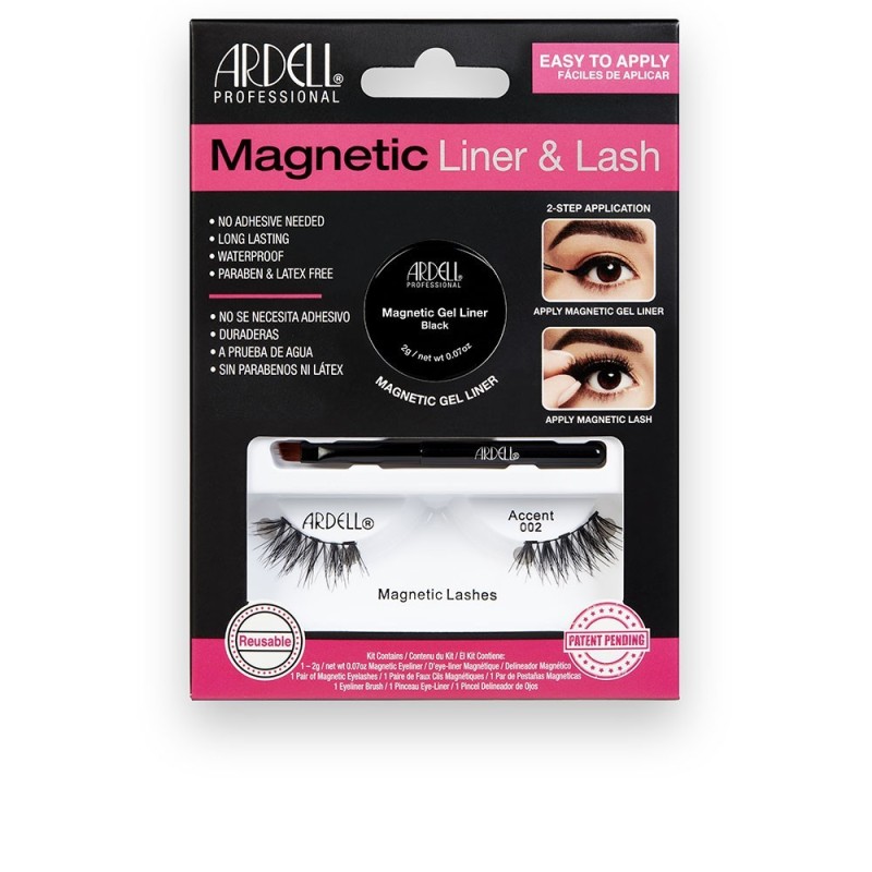 Ardell Magnetic Liner Lash Accent Pestañas 002 + Gel Liner
