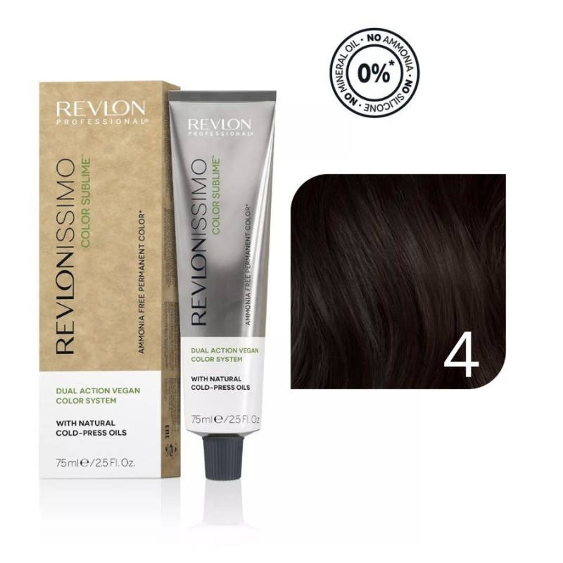 Revlon Tinte Revlonissimo Color Sublime Sin Amoniaco 4 Castaño Medio 75 ml