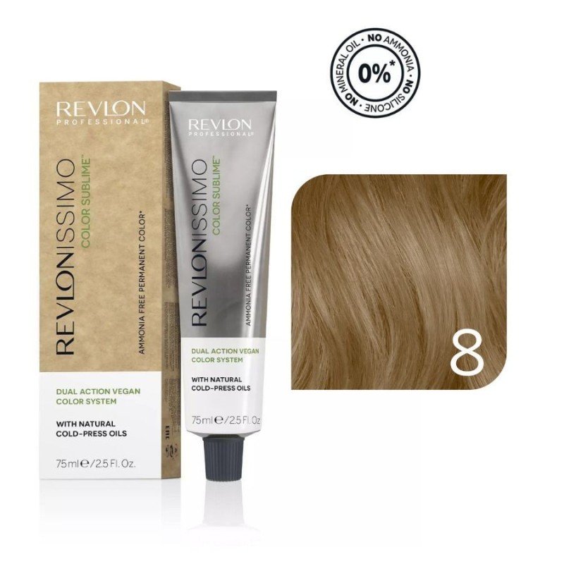 Revlon Tinte Revlonissimo Color Sublime Sin Amoniaco 8 Rubio Claro 75 ml