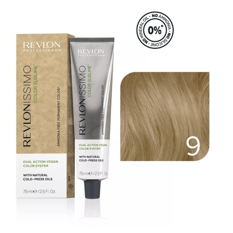 Revlon Tinte Revlonissimo Color Sublime Sin Amoniaco 9 Rubio Muy Claro 75 ml