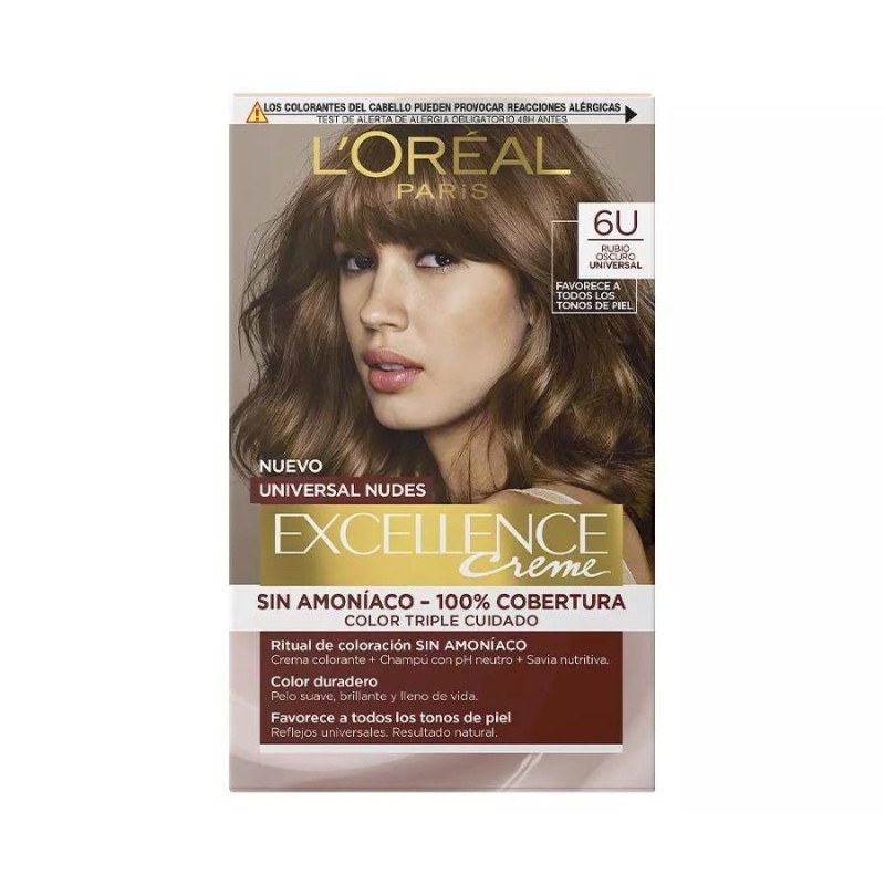L'Oréal Tinte Excellence Nudes 6u Dark Blonde
