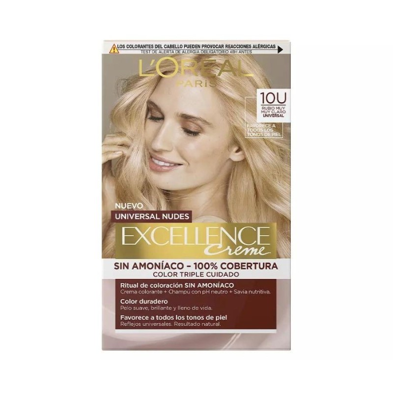 L'Oréal Tinte Excellence Nudes 10u Lightest Blonde