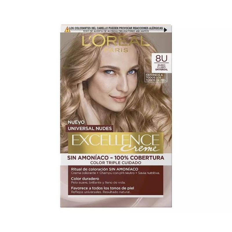 L'Oréal Tinte Excellence Nudes 8u Light Blonde