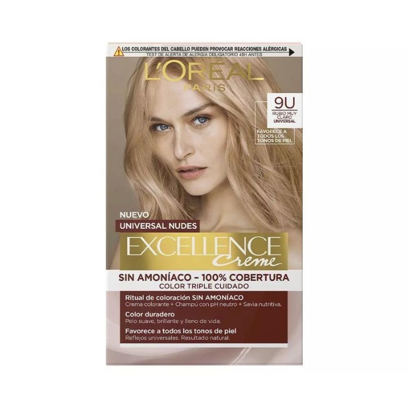 L'Oréal Tinte Excellence Nudes 9u Very Light Blonde