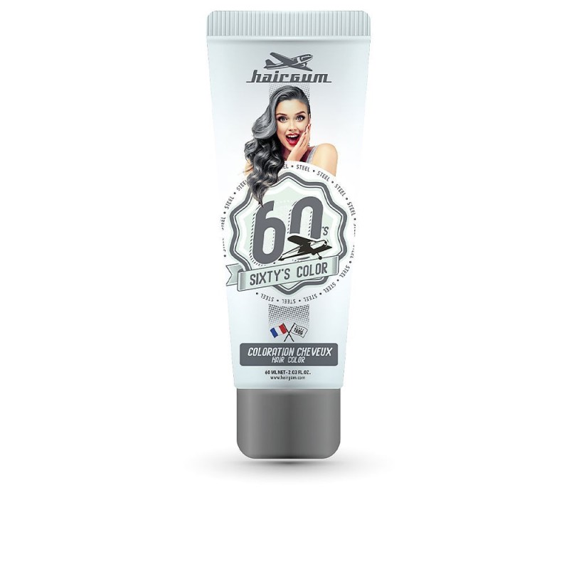 Hairgum Sixty's Color Hair Color Steel 60 ml