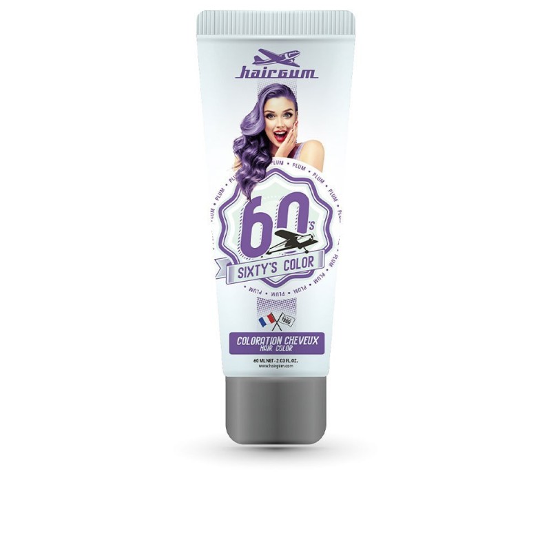 Hairgum Sixty's Color Hair Color Plum 60 ml
