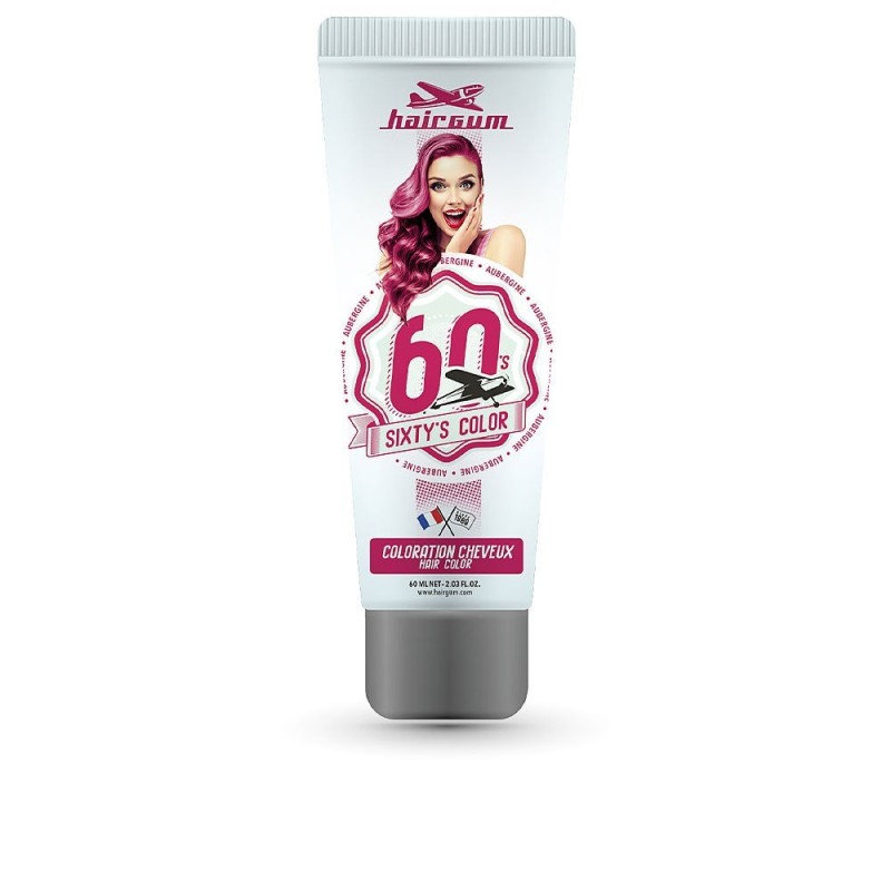 Hairgum Sixty's Color Hair Color Aubergine 60 ml