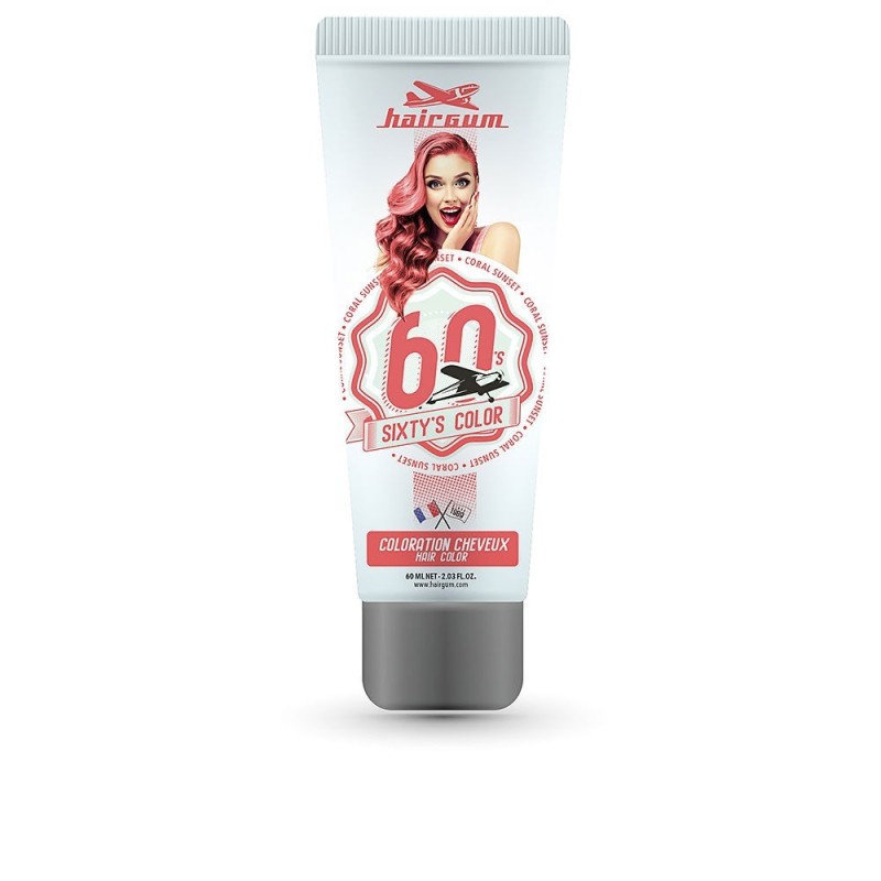 Hairgum Sixty's Color Hair Color Coral Sunset 60 ml