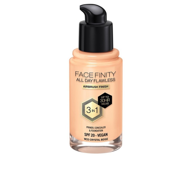 Max Factor Facefinity All Day Flawless 3 In 1 Foundation W33 Crystal Beige 30 ml