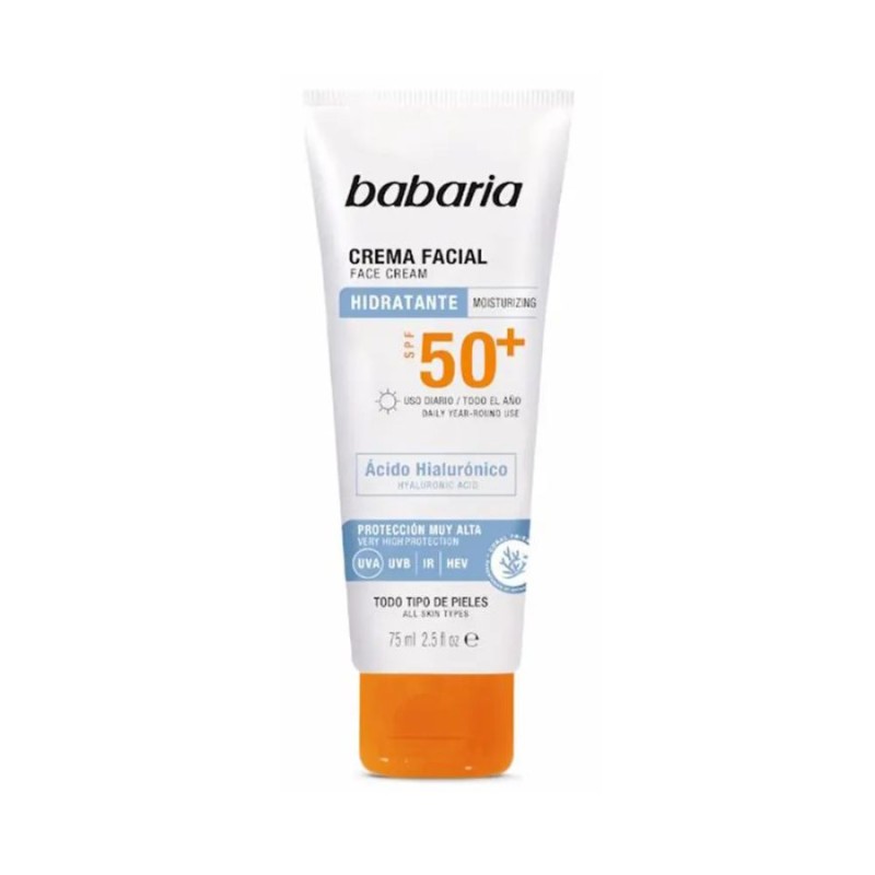 Babaria Solar Ácido Hialurónico Crema Facial SPF50+ 75 ml