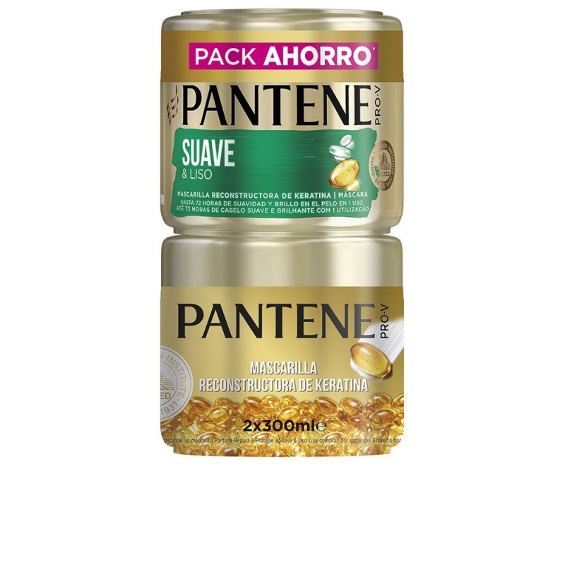 Pantene Suave y Liso Mascarilla Lote 2 x 300 ml