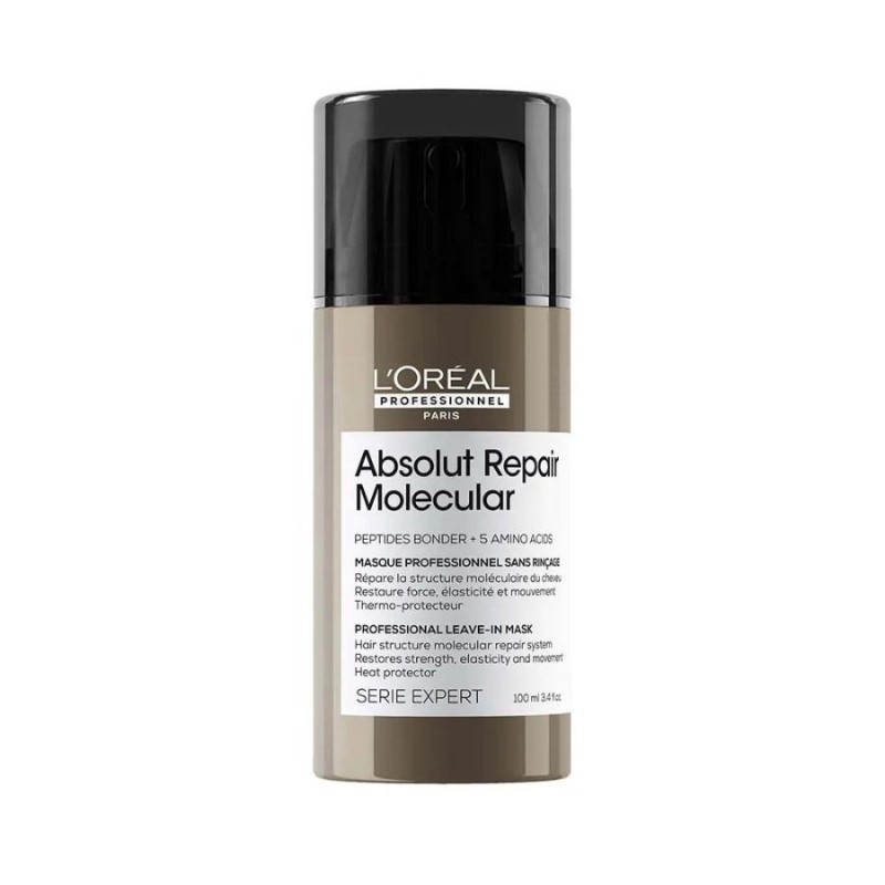 L'Oréal Absolut Repair Molecular Mascarilla Profesional Reparadora sin Aclarado 100 ml
