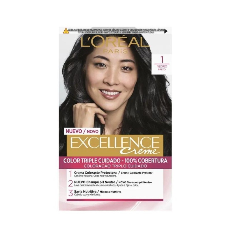 L'Oréal Tinte EXCELLENCE Creme 1 Negro 192 ml