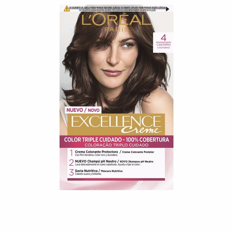 L'Oréal Tinte EXCELLENCE Creme 4 Castaño 192 ml