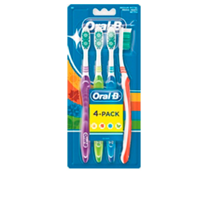 SHINY CLEAN cepillo dental medio 4 u