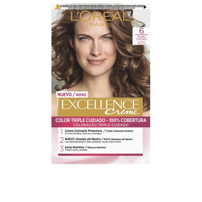 L'Oréal Tinte EXCELLENCE Creme 6 Rubio Oscuro 192 ml