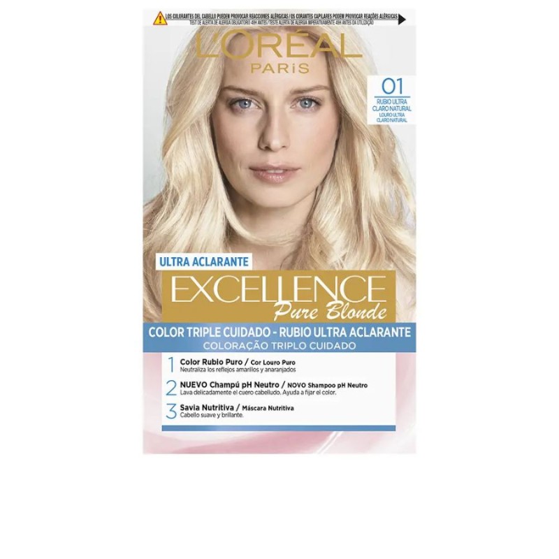L'Oréal Tinte EXCELLENCE Creme 01 Rubio Ultra Claro Natural 192 ml
