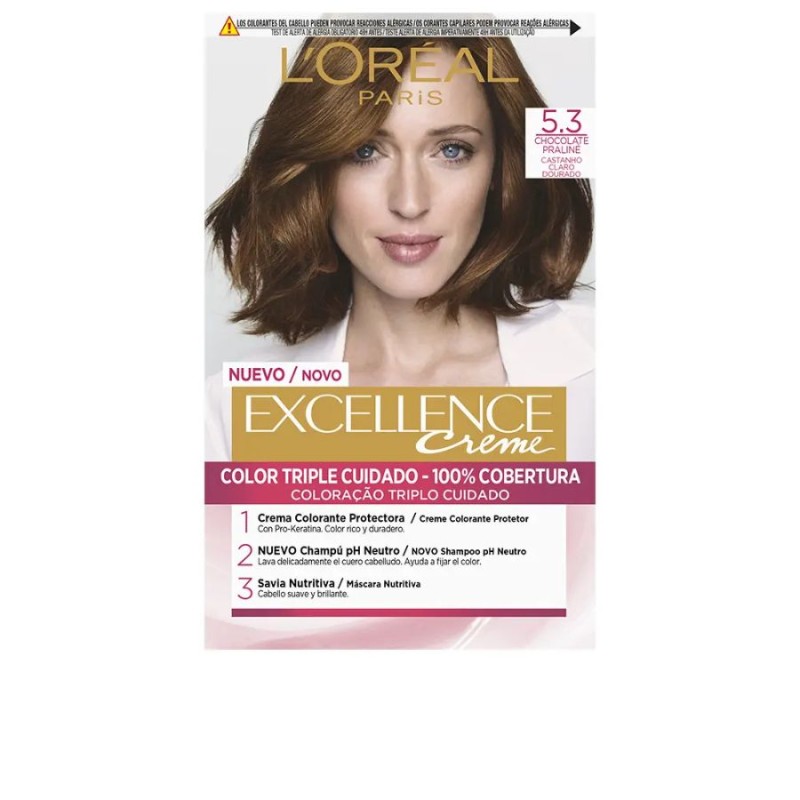 L'Oréal Tinte EXCELLENCE Creme 5.3 Castaño Claro Dorado 192 ml