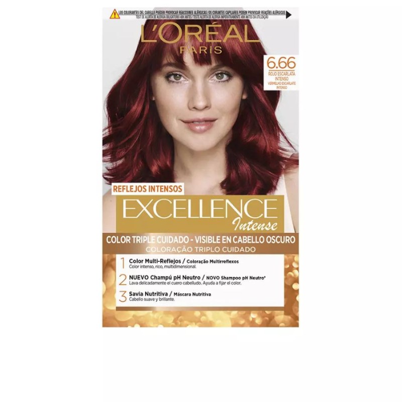 L'Oréal Tinte EXCELLENCE Intense 6.66 Rojo Escarlata Intenso 1 ud