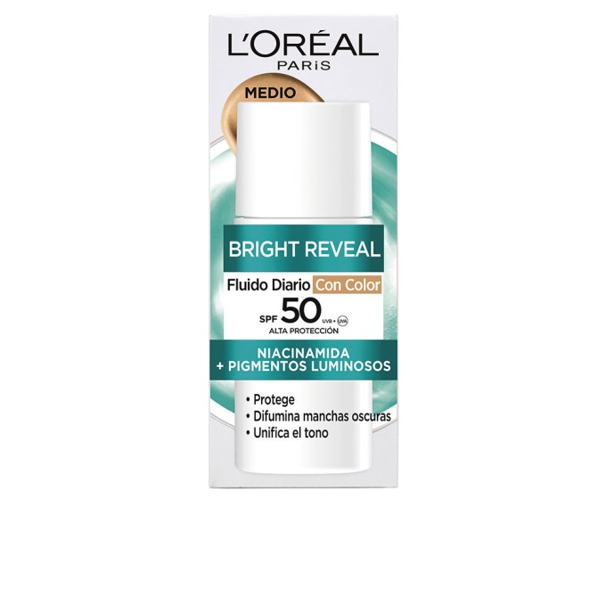 BRIGHT REVEAL NIACINAMIDA fluido diario SPF50 medio 50 ml