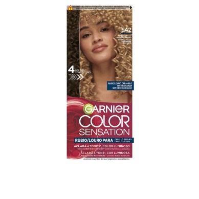 COLOR SENSATION tinte rubio luminoso sin decoloracion para cabello oscuro Louro Caramelo 5 u