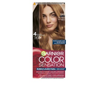 COLOR SENSATION tinte rubio luminoso sin decoloracion para cabello oscuro Louro Cafe 5 u